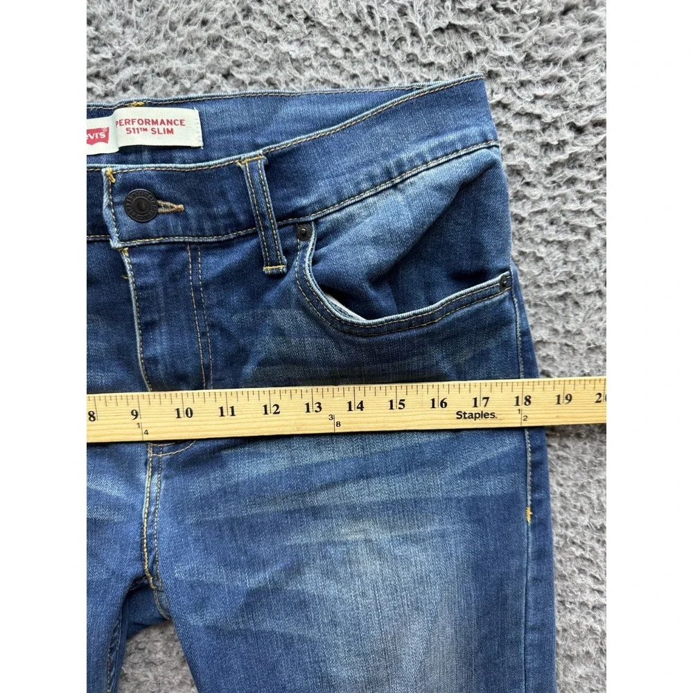 Levis 511 Performance Cool Slim Fit Denim Jeans‎ Blue Mens Size 20R 30 X 30